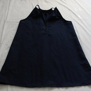 Mango Navy Blue Sleeveless A-Line Dress